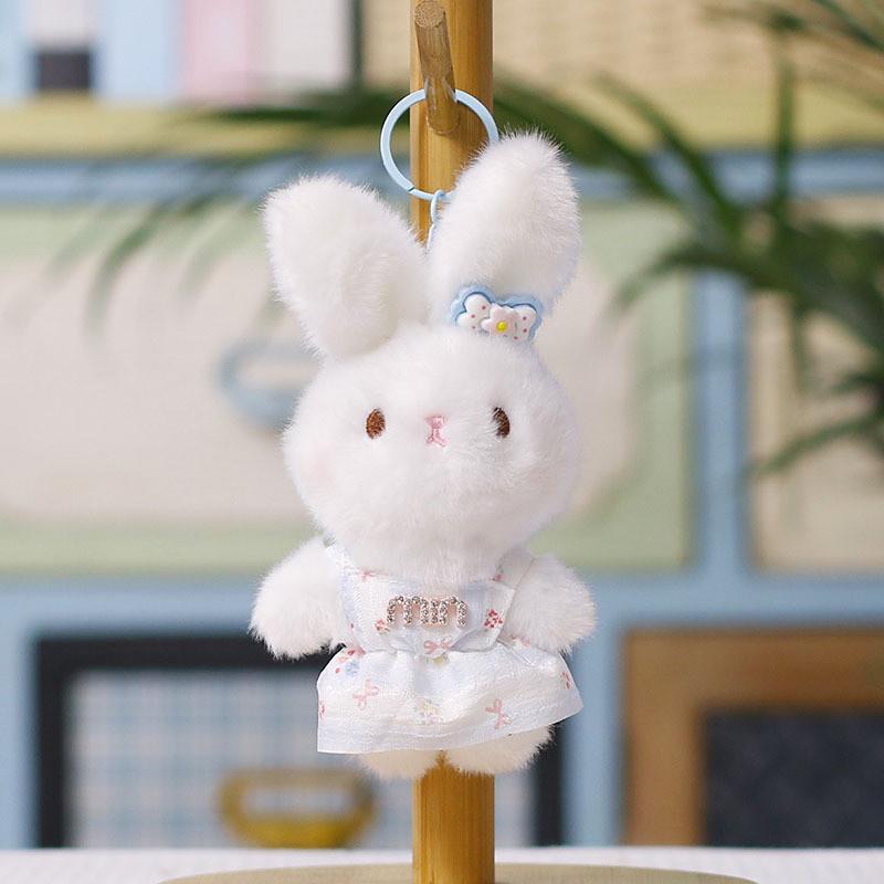 Plush Bunny Keychain With Pp Cotton Filling For Gift And Decoration