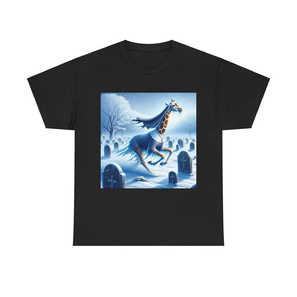 Unisex Adult T Shirt Ghosts Giraffe Nun Cemetery Winter Snow 4XL