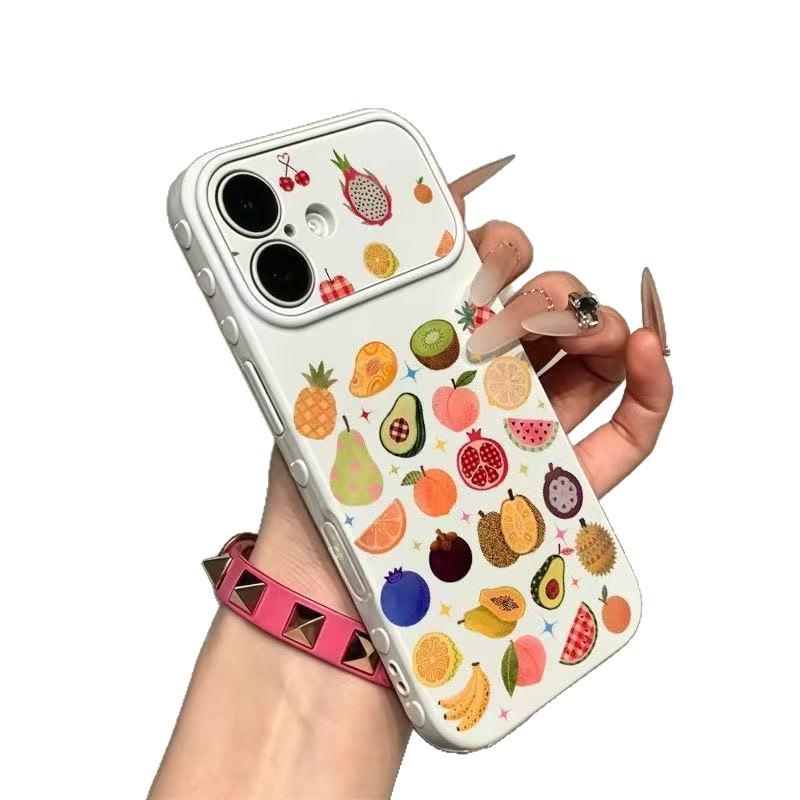 Colorful Fruit Print iPhone 18/17 Heart Side Drop-Proof Case
