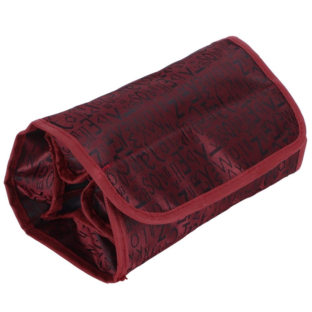Polyester Cosmetic Bag Foldable Large Capacity Makeup Bag Portable Multi-Functional Cosmetic Case Toiletries Cosmetics and Tools
