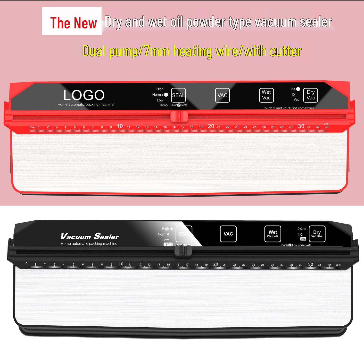 

Compact Kitchen Vacuum Sealer - Freshness Lock & Food Preserver AP-13 Dual Pump Black JP Plug