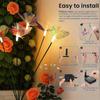 2 Pack Solar Lights Outdoor Garden, Colorful Butterfly Solar Swaying Lights, Outdoor Garden Light Waterproof for Pathway, Yard, Patio Decoration
