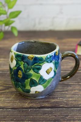 Hrnek Stylové nádobí Kutani Ware Hrnek Camellia Pottery Luxury značky Made in Japan