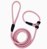 150cm Lightweight Nylon P-Chain Collar & Leash, Adjustable Round Rope for Small/Medium Dog Training & Walking
