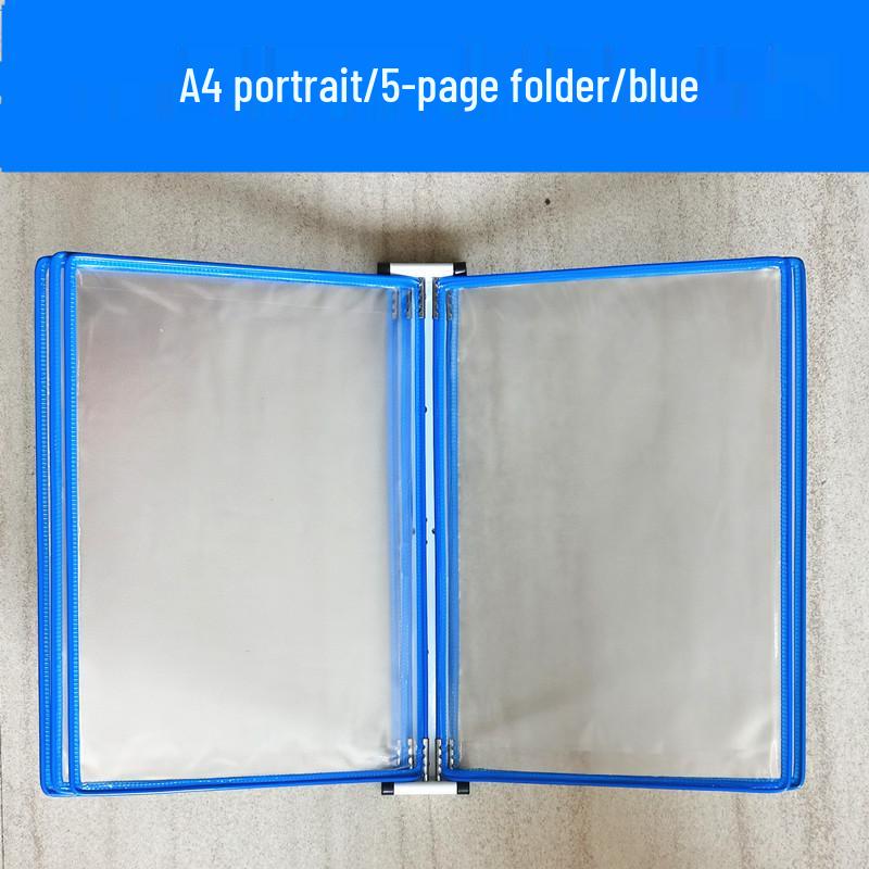 A4 Wandmontierter Klapp-Aktenordner, 5-seitiger SOP-Displayständer