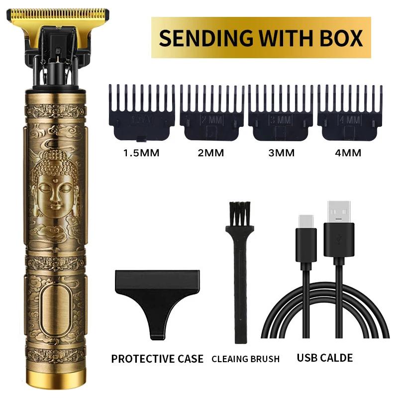 

2025 Горячая Распродажа Профессиональная электрическая машинка для стрижки волос USB перезаряжаемая T9 электрическая парикмахерская триммер для мужчин парикмахерская триммер для бороды