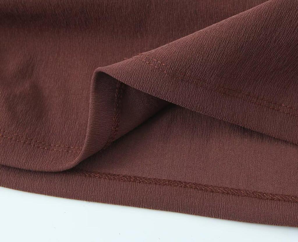 TAOP&ZA Women's Summer Pleated Slimming Balloon Top and Skirt Set