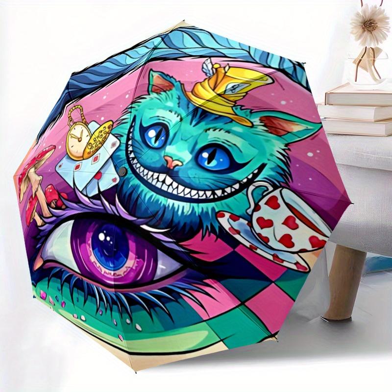 1pc Cat Auto Open/close, All-Season Portable Folding Umbrella for Women & Men, Travel, Everyday, Formal Events - Compact Luxury Parasol, Outdoor Acces