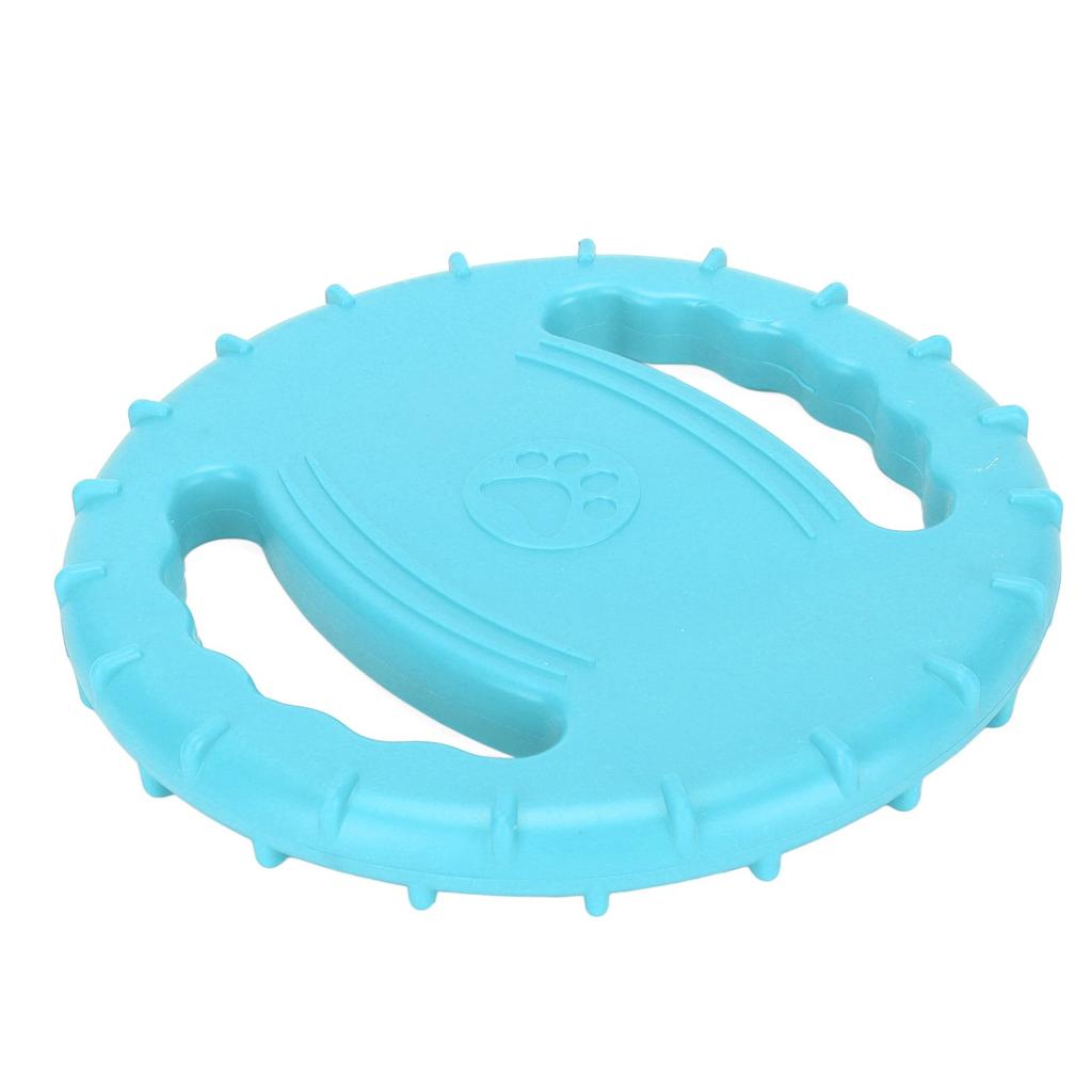 Dog Flying Disc Toy Flexible TPR Squeaky Stress Relief 2 Sides Hollow Design Pet Training Flying Disc for Large Dogs