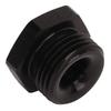 Hex Nut with O Ring 8AN 1 8in NPT Internal Thread Black Aluminum Hex Head Nut for Vehicle