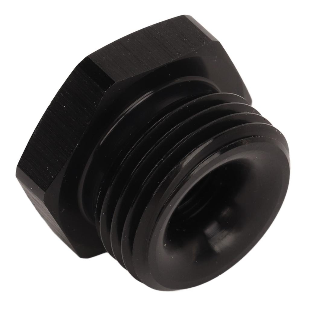 Hex Nut with O Ring 8AN 1 8in NPT Internal Thread Black Aluminum Hex Head Nut for Vehicle