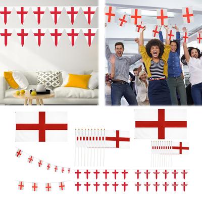 Banderas de la Cruz de San Jorge 33 pies Tela Banderines de San Jorge Inglaterra 30 Banderas Banderas de Mano de Inglaterra para el Campeonato Europeo de Fútbol