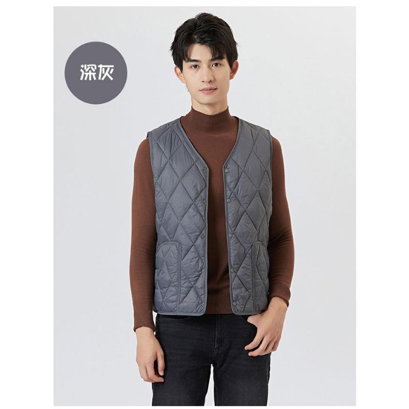 Autumn and Winter Thin Vest Warm Down Cotton Vest Men's Cotton Vest Liner Vest