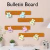 6PCS+35pins Frameless Cork Bulletin Board Strips for Home Refrigerator Office Decoration Message Board Cork Board Wall Stickers