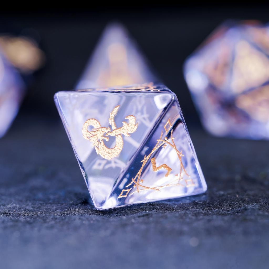 Light Purple Crystal Dice, DND Studio, COC Running Group Dund Running Group, Cthulhu Running Group, 20-sided Dice