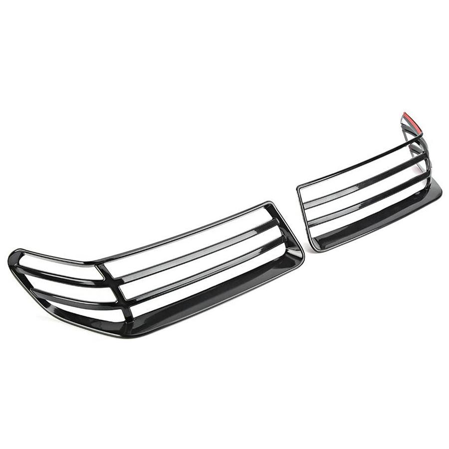 2X Glossy Black Front Wheel Eyebrow Light Cover Trim For Jeep Wrangler Jl 2018+