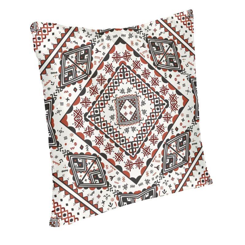 Amazigh Kabyle Berberské motivy Pouzdro na polštář Dekorace do ložnice Maroko Afrika Geometrický povlak na polštář Pohovka Chair Polštář