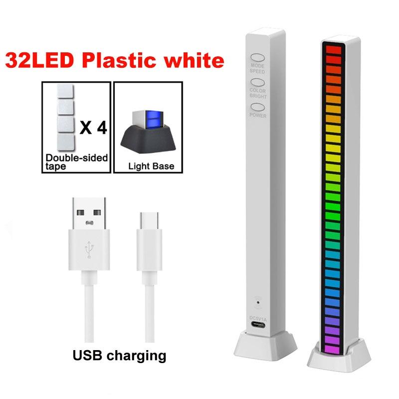 Inteligentne światło LED RGB Symphony z kontrolą dźwięku, lampka ambientowa z rytmem muzyki, sterowana aplikacją, do dekoracji biurka komputerowego do gier