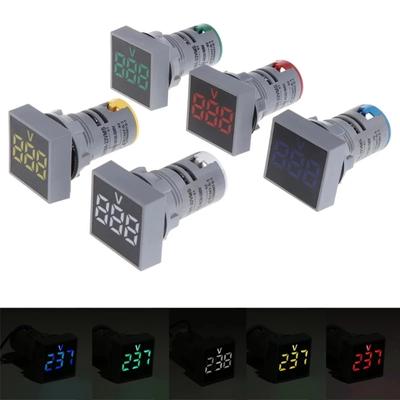 1pcs Mini New 22MM AC 20-500V Voltmeter Square Panel LED Digital Voltage Meter Indicator Light Car Digital Ammeter Current Meter