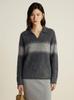 Seagull Collar Contrast Plush Wool Women's Sweater - Soft, Cozy, Loose-fit Knit for Autumn & Winter.