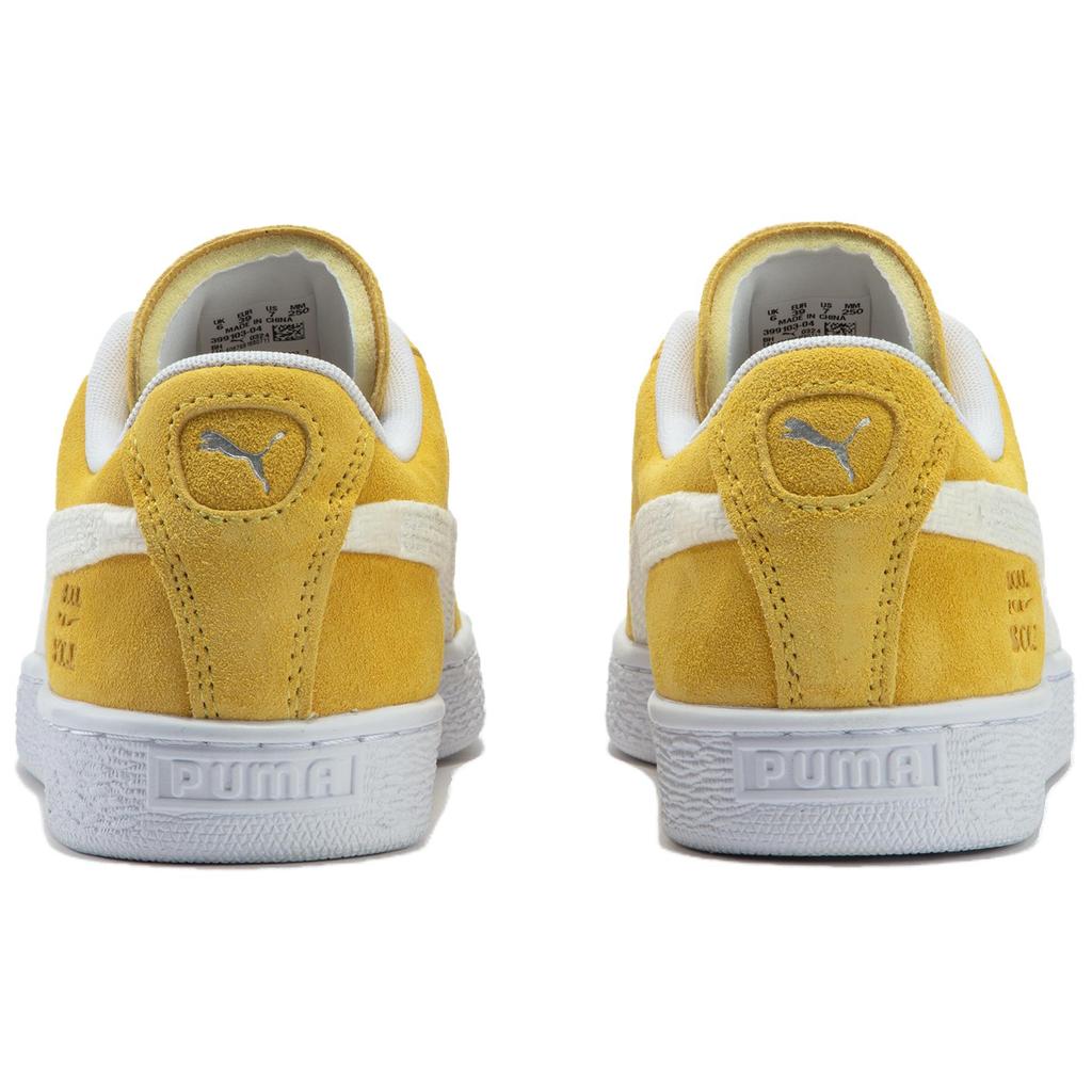 Puma Suede Classic Xxi Tênis Confortáveis Retrô Amortecedores Duráveis de Cano Baixo Tênis Unissex Amarelo Branco Prata 399103-04