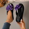 Fashion Flower Women Platform Slippers Casual Clip Toe Slides Shoes Summer New 2025 Trend Designer Cozy Woman Sandals