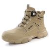 Safety Work Lightweight Leather Boots with Steel Toe and Available In and Gray Japanese Shoe [mxcgzl] Dial-Type Shoes, High-Top Shoes, Waterproof,