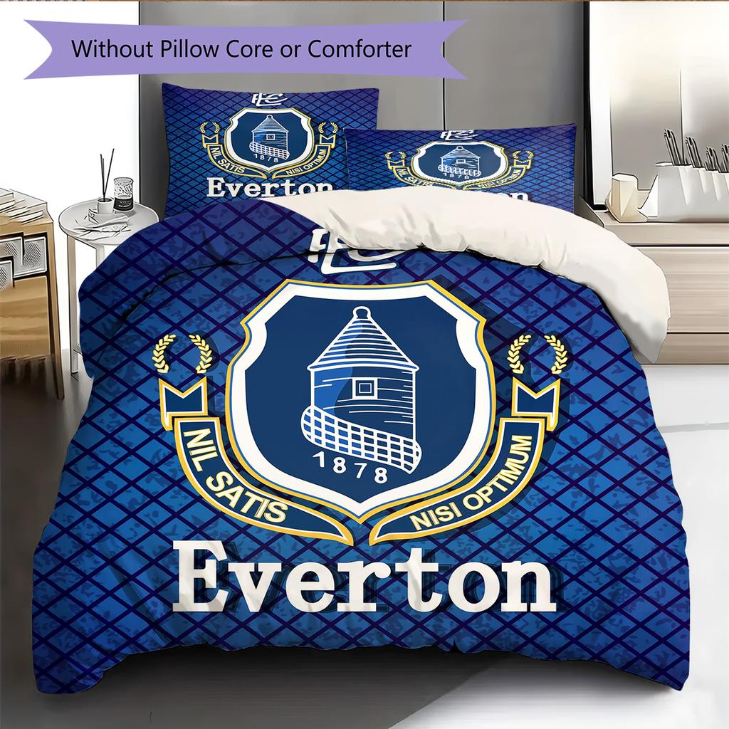Set Copripiumino Trapuntato con Fantasia Everton Decorazione per la Casa Regalo (1 * copripiumino + 2 * federe senza imbottitura)