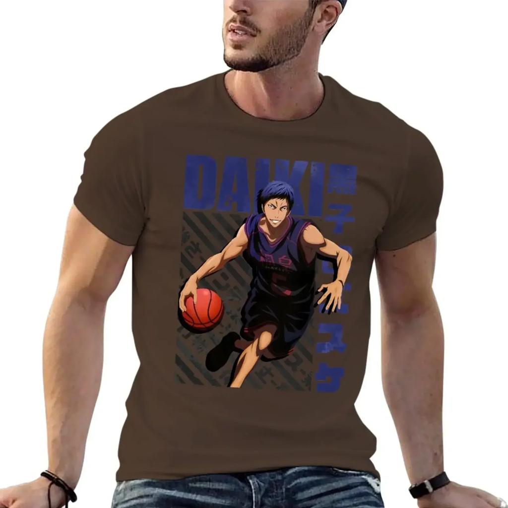 Nuova moda pesante Kuroko no Basket - Daiki Aomine Maglietta Essenziale Abbigliamento Estetico personalizzati t-shirt nere semplici uomo
