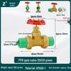 Full Copper Gate Valve for PPR, PE, and Tap Water Pipes - 20mm, 25mm, 32mm Double Union, Hot Melt Compatible.