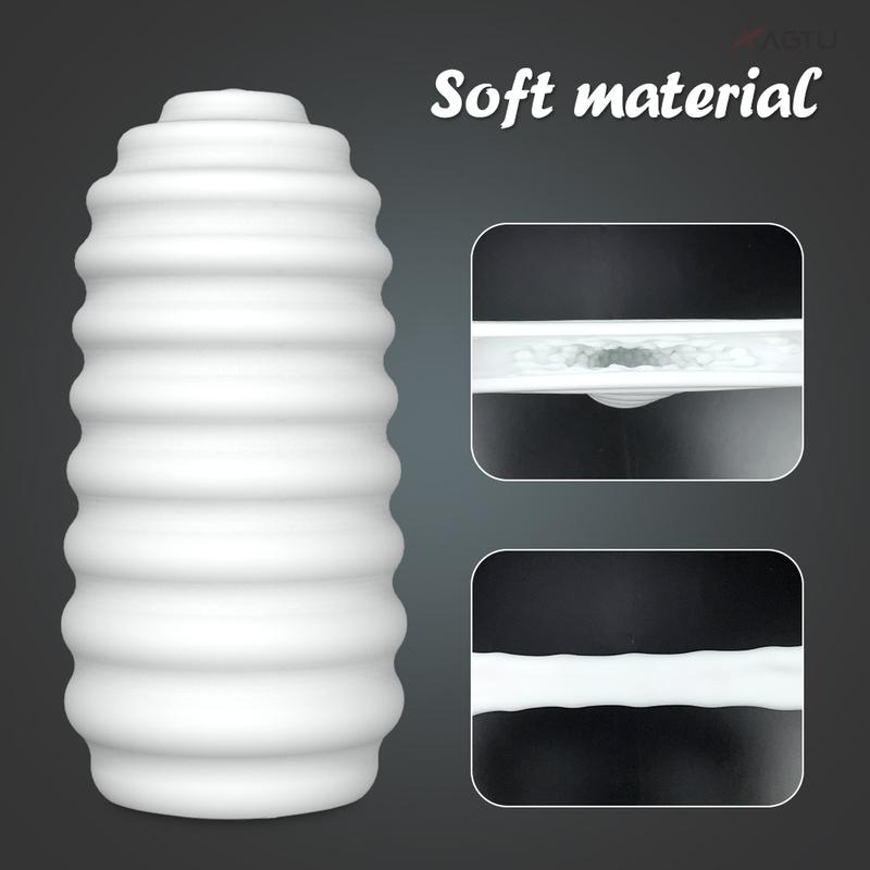 Soft Silicone Manual Male Masturbator Open-Ended Pocket Pussy Blowjob Glans Trainer Ejaculation Delay Simulation Sex Toy for Men