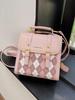 Girlish Heart Argyle Color Block Women's Backpack 2025 - Cute Korean Style Crossbody Small Schoolbag