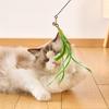 Cat toy simulation dog tail grass suction cup type ultra long cat teasing pole feather pole steel wire cat toy teasing stick