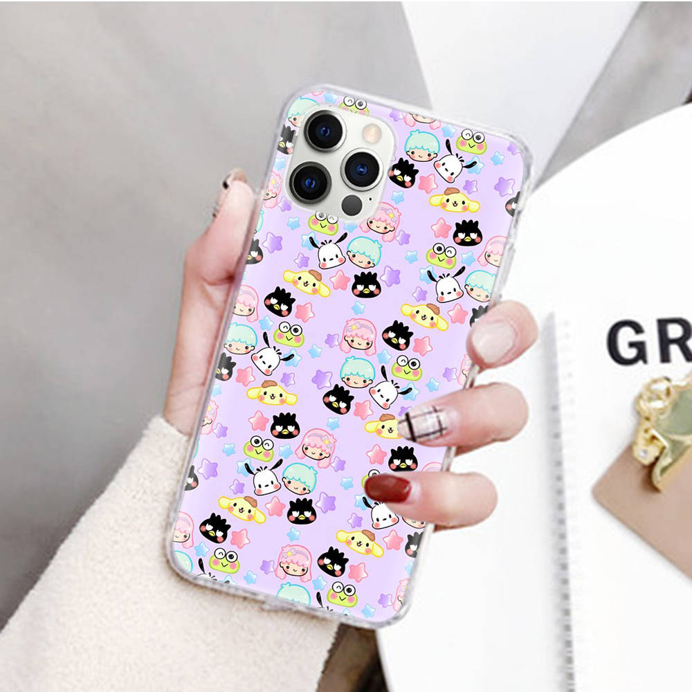 JZ11 Hello Kitty Friend Transparent Case for Samsung A04 A14 A23 M33 M53 Realme 10 9 C35 C55 VIVO Y02 X80 Infinix Hot 30 Note 11 Tecno Spark 8P Pro