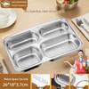 304 Stainless Steel Divided Lunch Tray