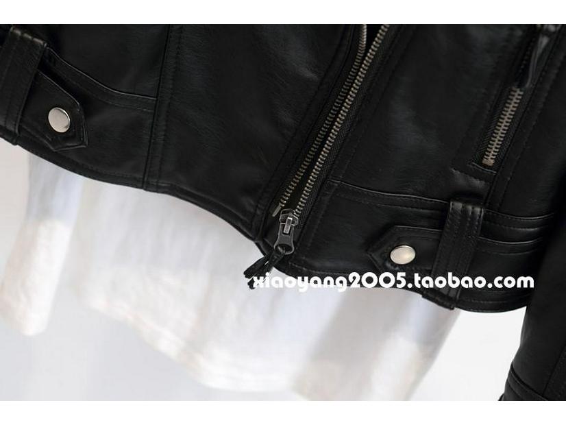 Chaqueta de Motociclista de Cuero PU Ajustada para Mujer Estilo Coreano 2025 - Corta, Versátil, Diseño de Solapa para Primavera/Otoño