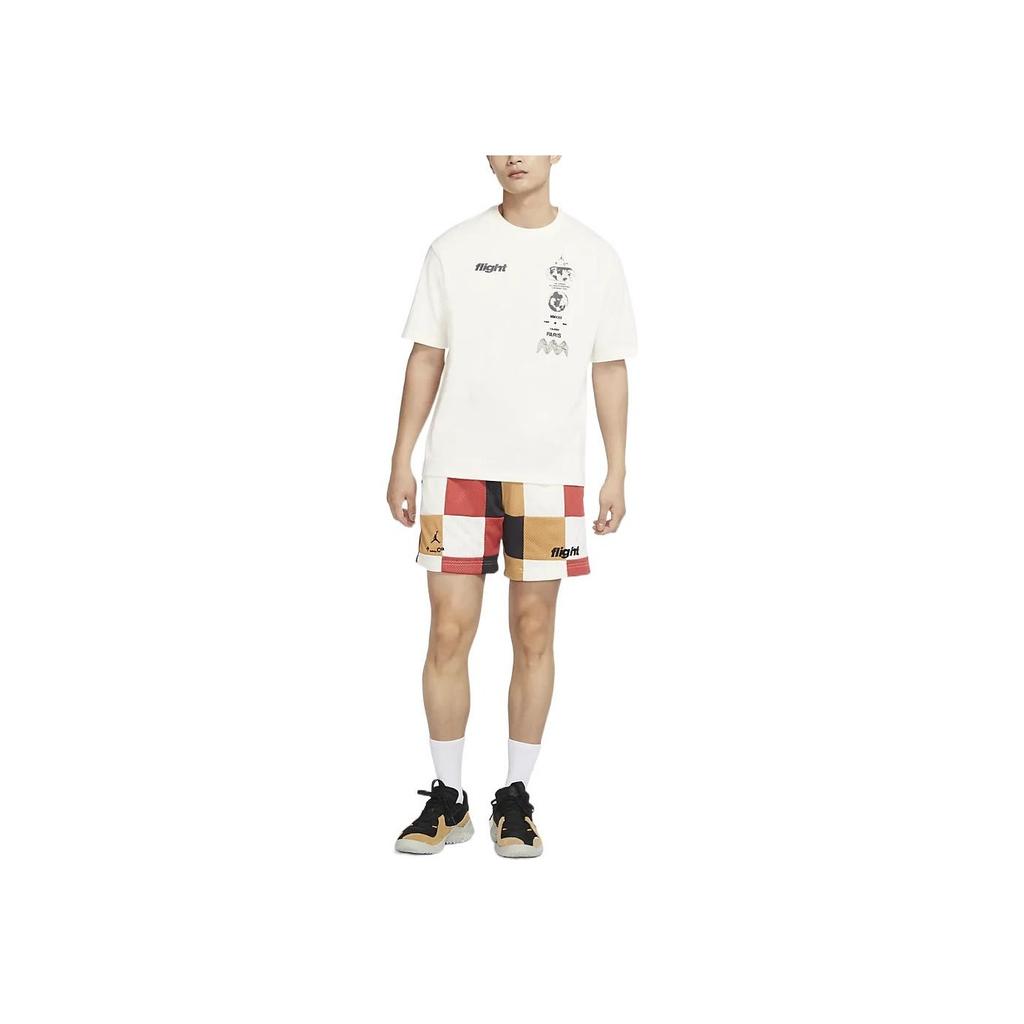 Jordan Minimalist Letter Logo Print Crew Neck Short Sleeve T-Shirt Men Tops Off-White DV3076-133