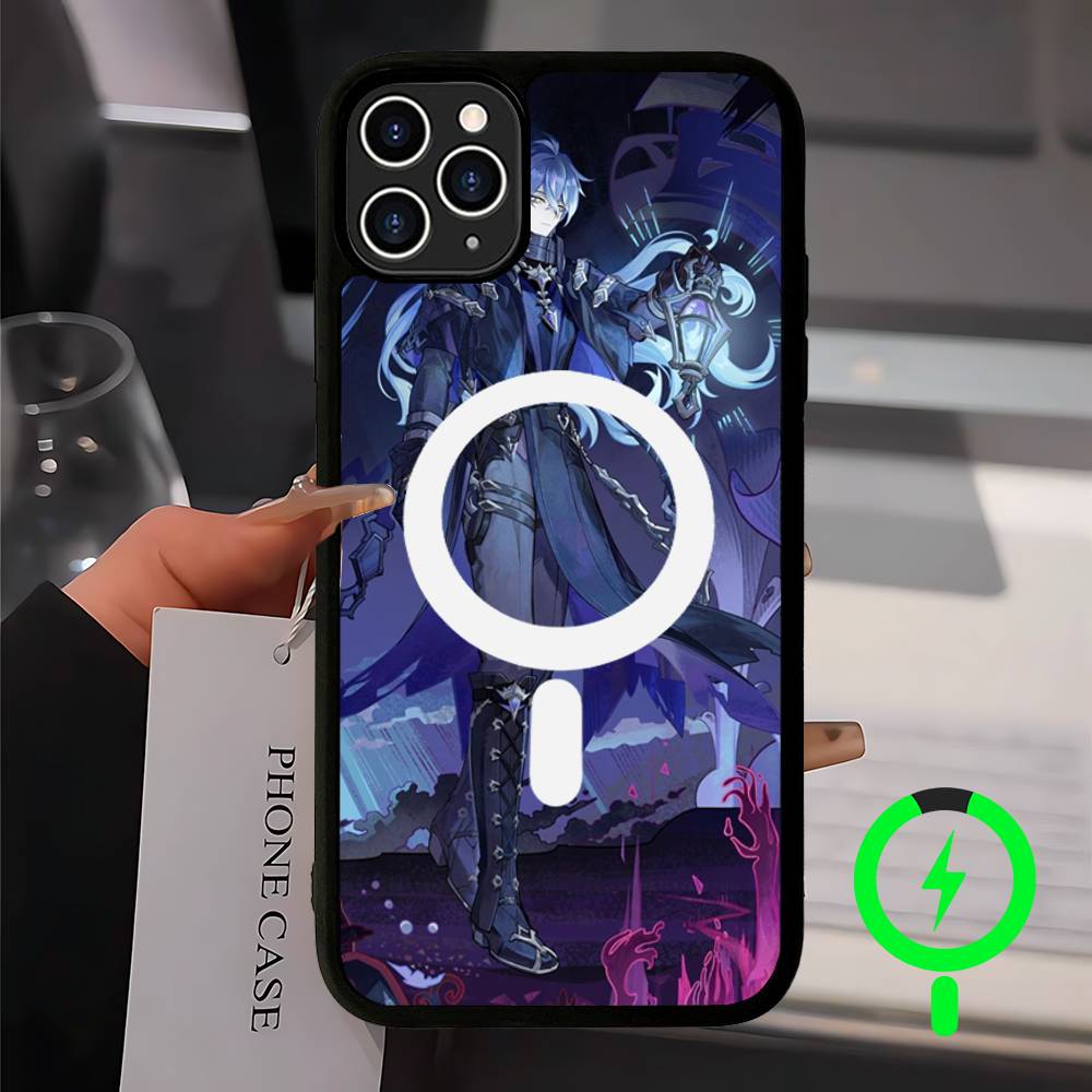 Genshin Impact Flins Magnetic Wireless Phone Case For IPhone 17 16 15 14 13 12 11 Pro Max Plus Mag Phone Cover iPhone 17 Pro