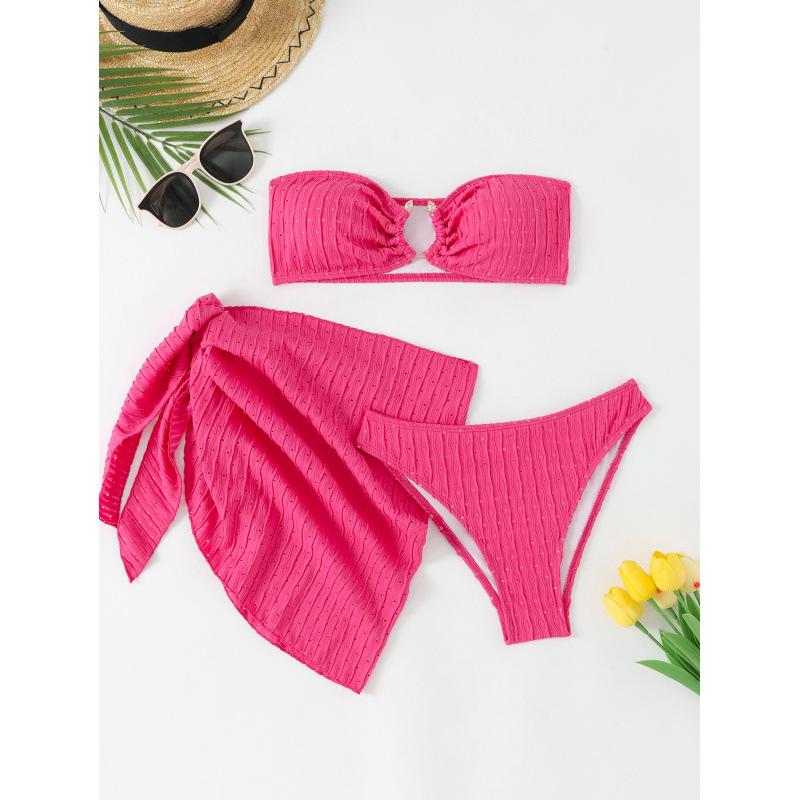 Set Bikini Push-Up Sexy a Tre Pezzi Europeo e Americano 2026