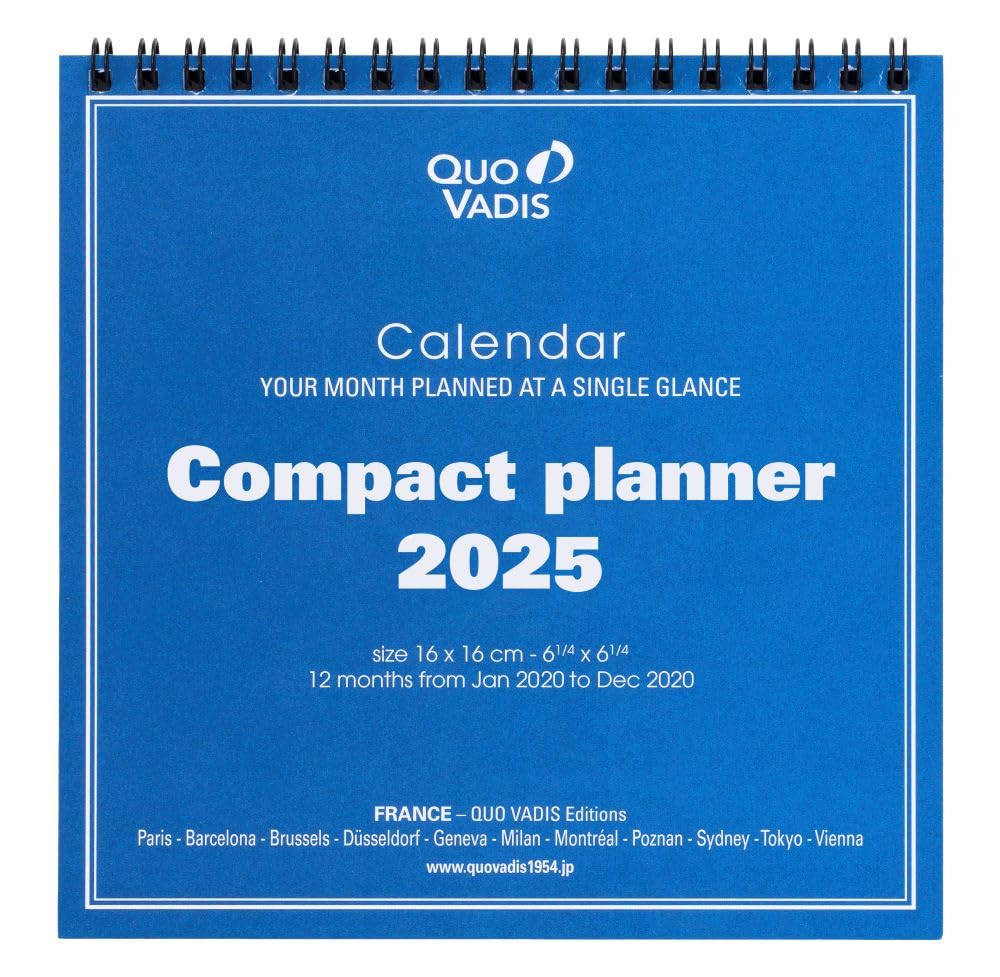 

QUO VADIS Настольный календарь Quo Vadis 16 x 16 см Сертифицирован PEFC QUOVADIS qv238300 Белый [Издание 2025] Компактный планировщик белый