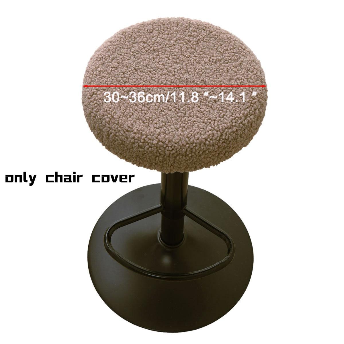 

1PC Teddy Fleece Stool Cover Bar Round Swivel Chair Cover Universal Stool Cover Bar Coffee Shop Stool Cover High Quality Slipcov хакі