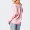 2025 Autumn Women's Loose V-Neck Cable Knit Sweater - Solid Color, Casual Style