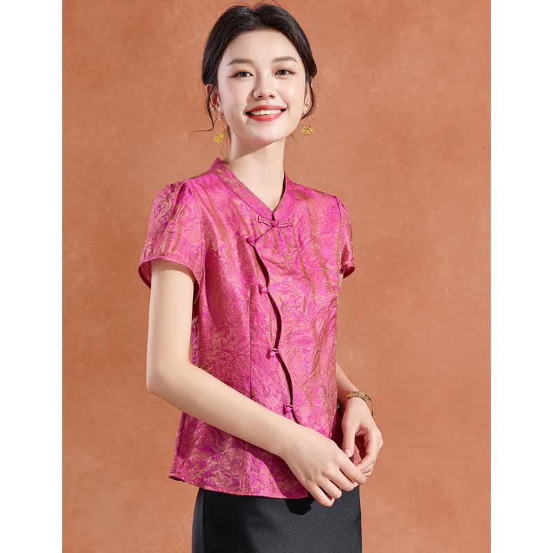 Women's New Chinese Style Jacquard Short Shirt