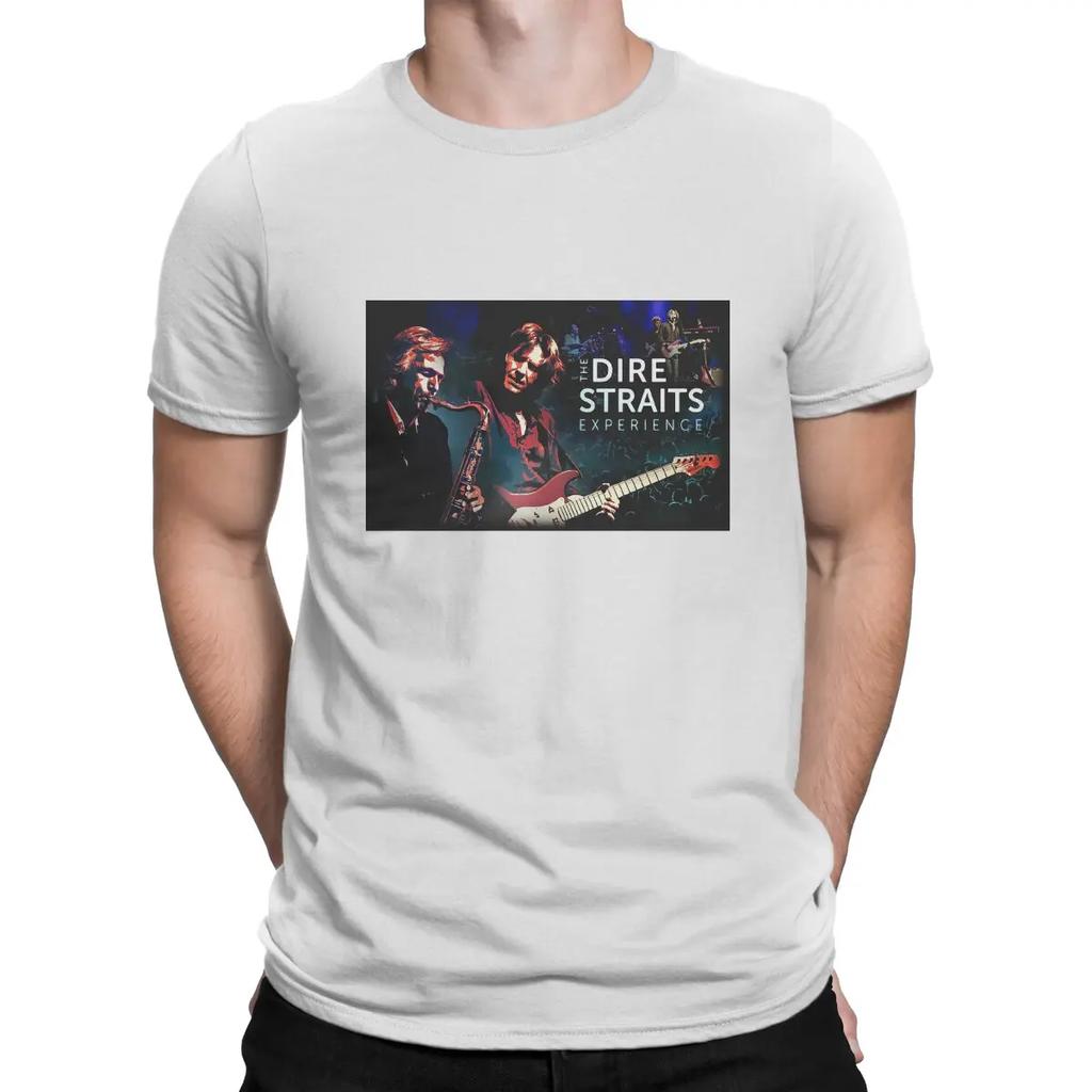 Dire Straits Creative TShirt for Men The Dire Straits Experience Round Neck Pure Cotton T Shirt Distinctive Gift Clothes
