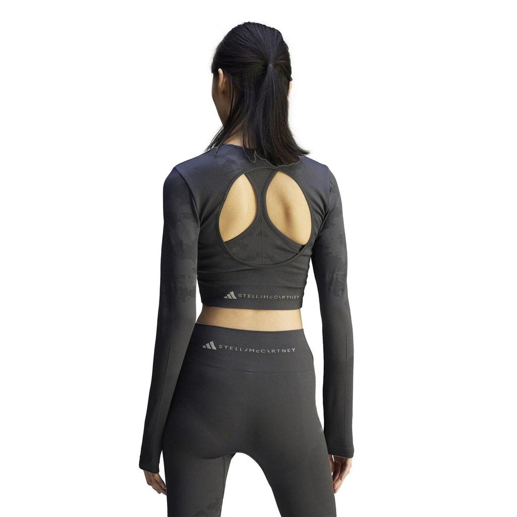 adidas Dames Stella McCartney Lange Mouwen Yoga Crop Top