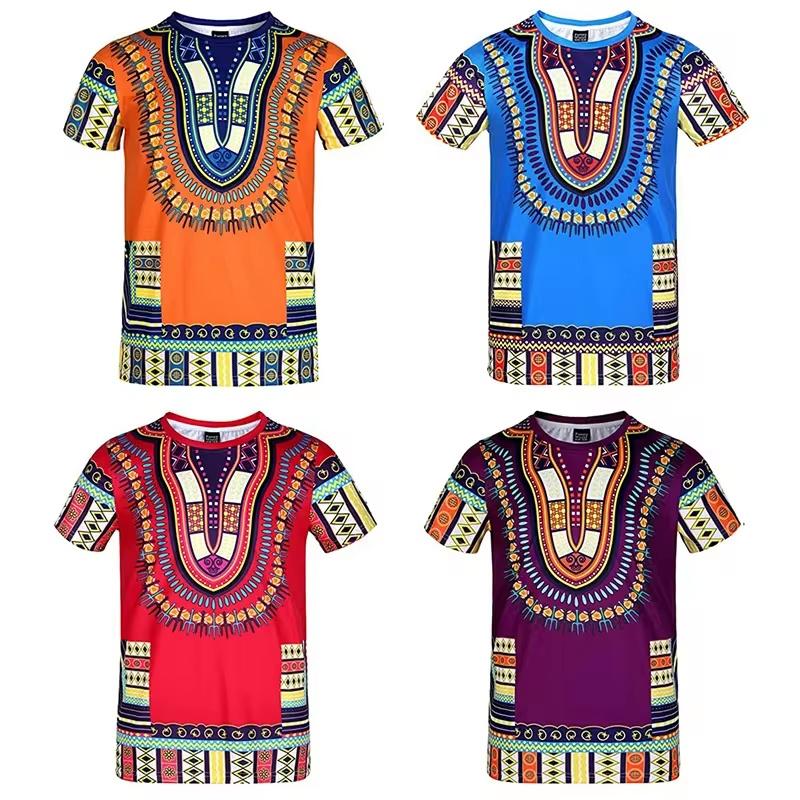 Sommer Harajuku 3D-Druck Afrikanisches Dashiki Ethnische Muster T-Shirt Für Männer Kinder Mode Streetwear T-Shirts Unisex Herrenbekleidung
