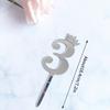 INS 0-9 Number Acrylic Mirror Cake Toppers For Kids Adults Birthday Party Supplies Wedding Anniversary Days Cake Decorations