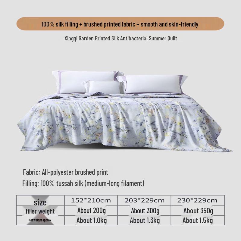 FUANNA 100% Silk Summer Quilt