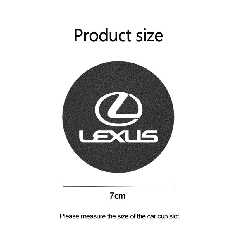 2Pcs Leather Car Coasters Cup Holder Mat For Lexus RX330 IS250 Ct200h ES300h RX350 Car Interior Accessories Decorative Coasters