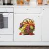 Simulated Fruit Bamboo Basket Restaurant, Kitchen, Home Background and Wall Beautification Stickers